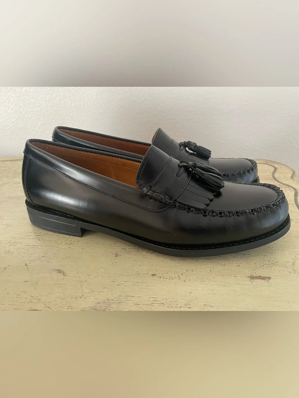 J. CREW Camden kiltie tassel loafers with rubber soles in Black Size 10 M CO578